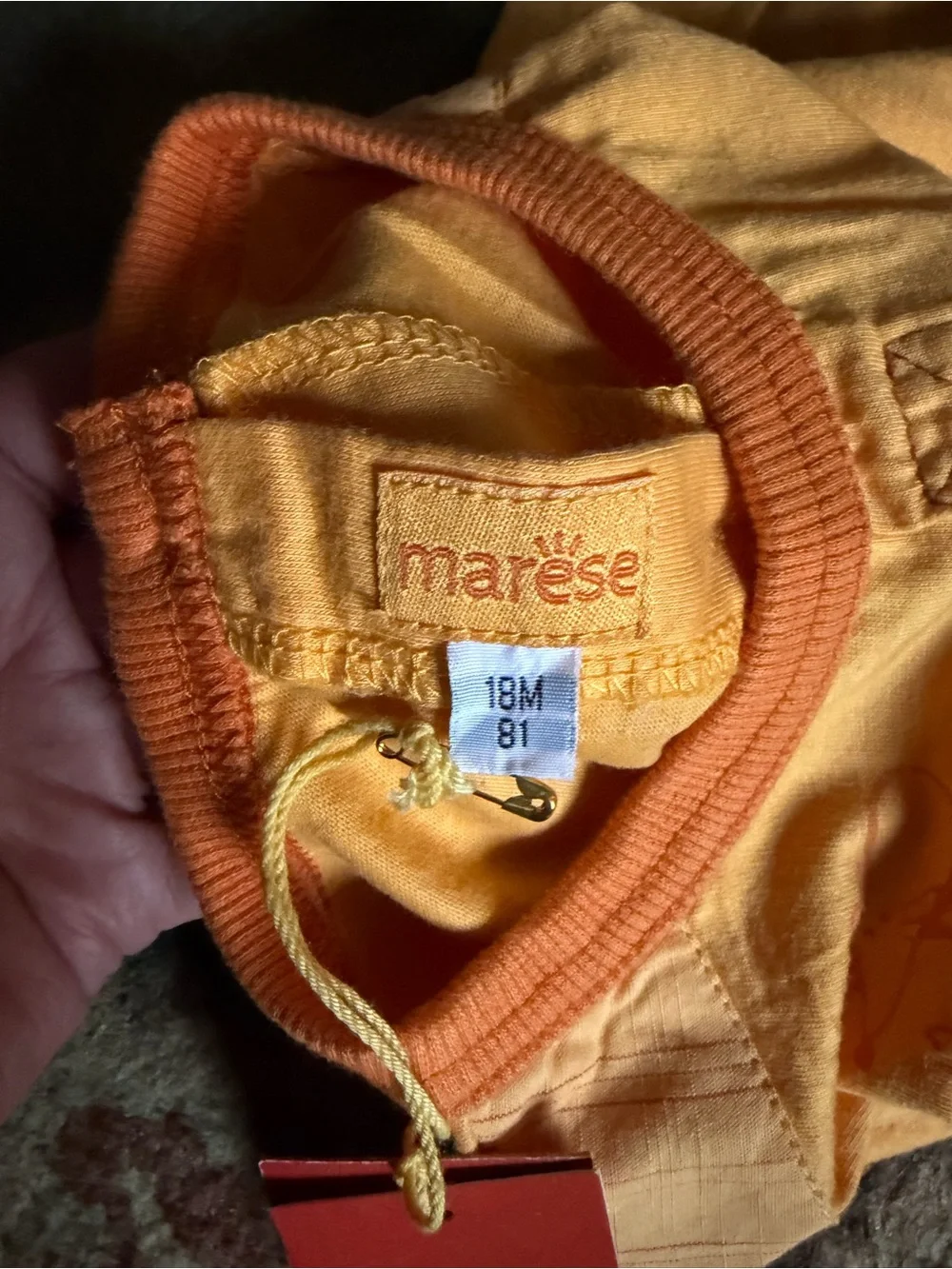 NWT 18 month Short Sleeve Orange Romper
